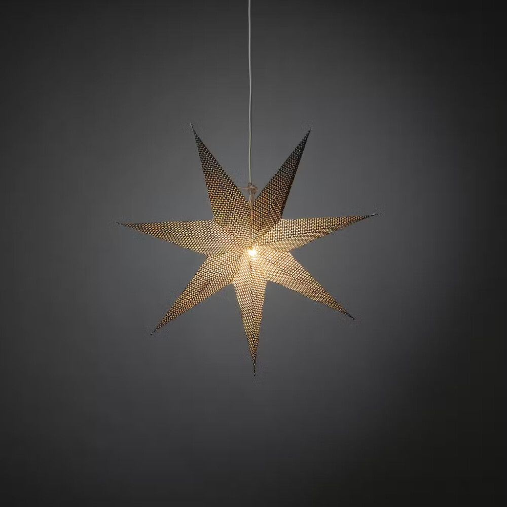 ADVENTSSTJERNE KONSTSMIDE 7-BRED 60 CM SVART