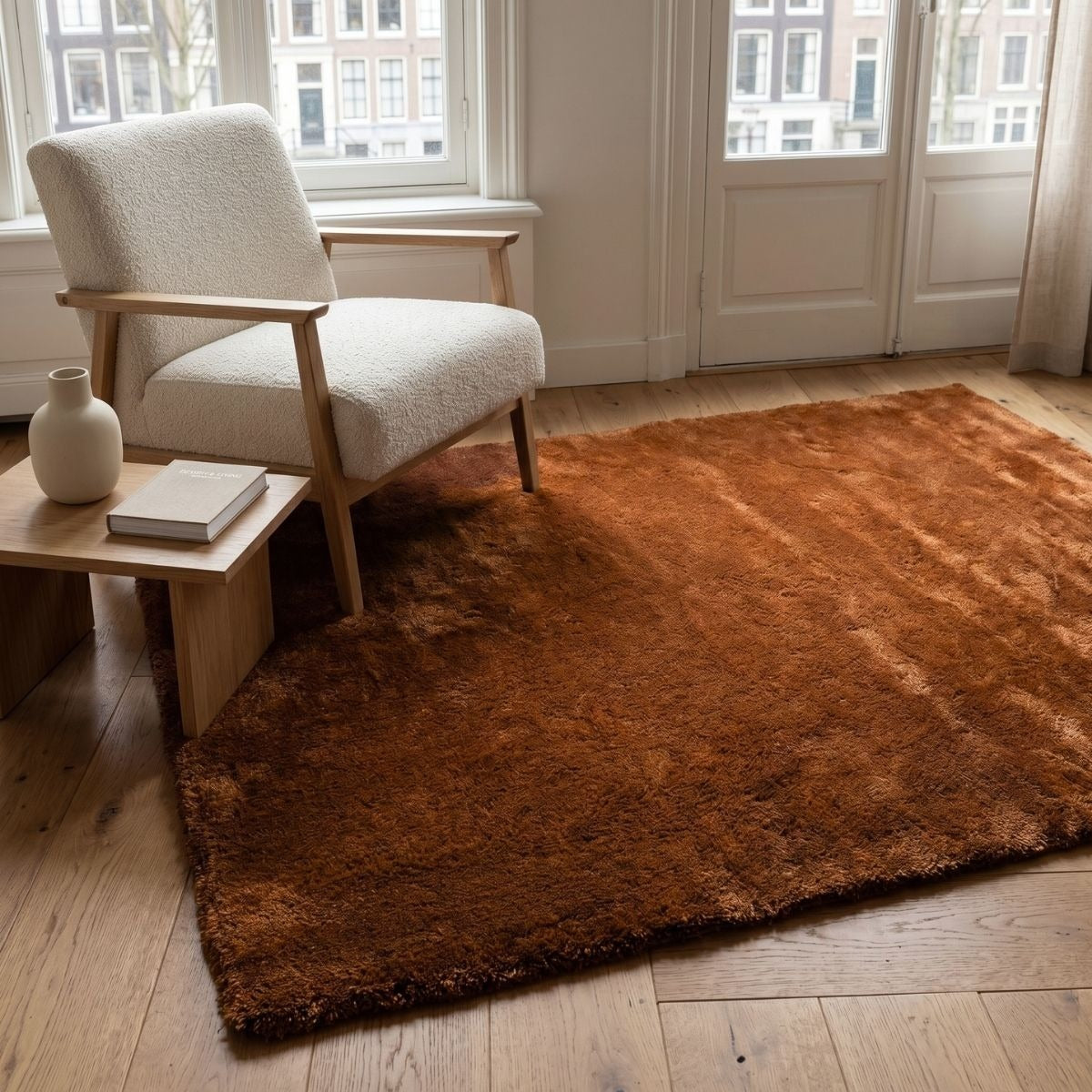 DÉJA Living Vloerkleed Civar - Lichtbruin Stof - 130x190cm