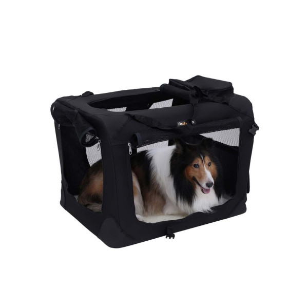 Składany transporter dla psa 50x35x35 cm czarny
