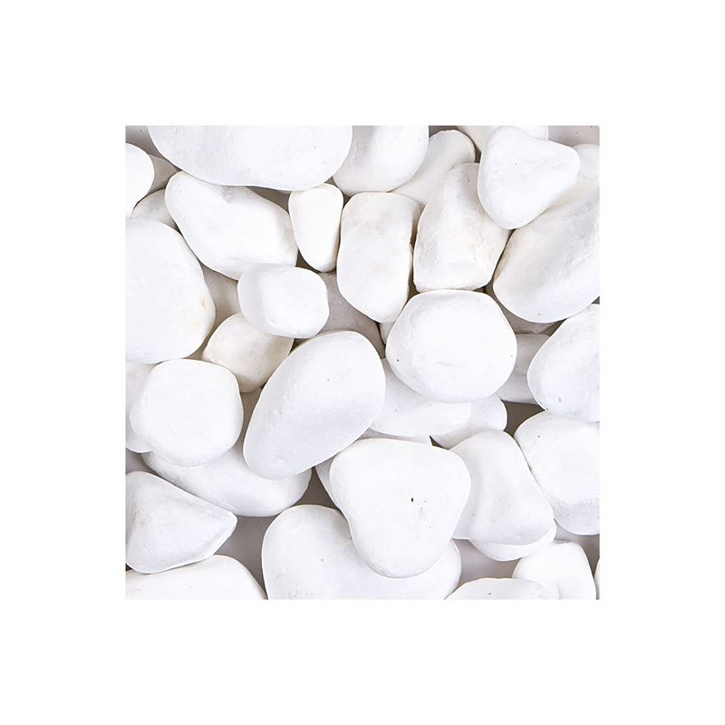 Gravier Carrara en marbre blanc 40-60 mm 20 kg COBO GARDEN