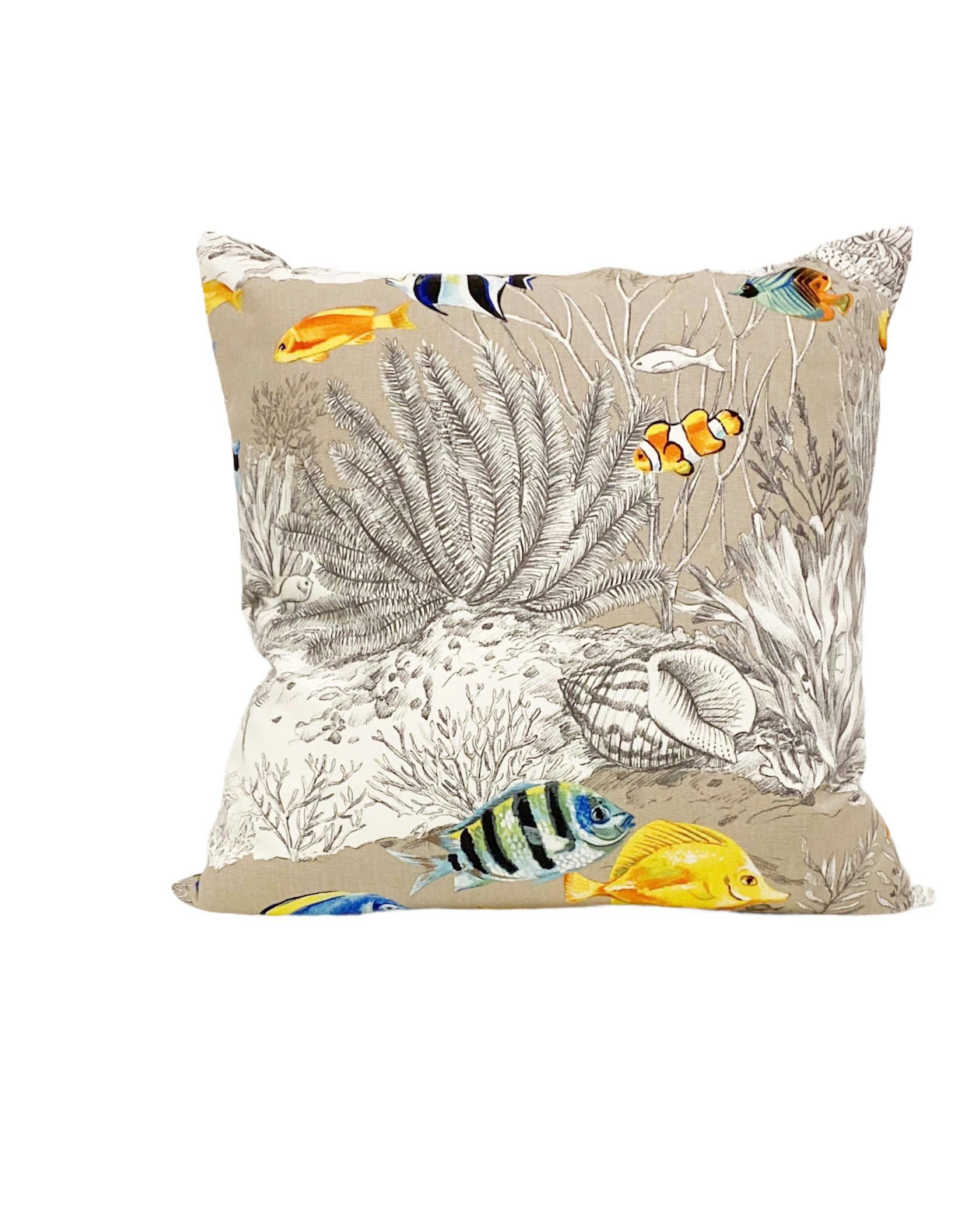 MONTESSORI - Coussin poisson 100% coton multicolore 50x50 cm