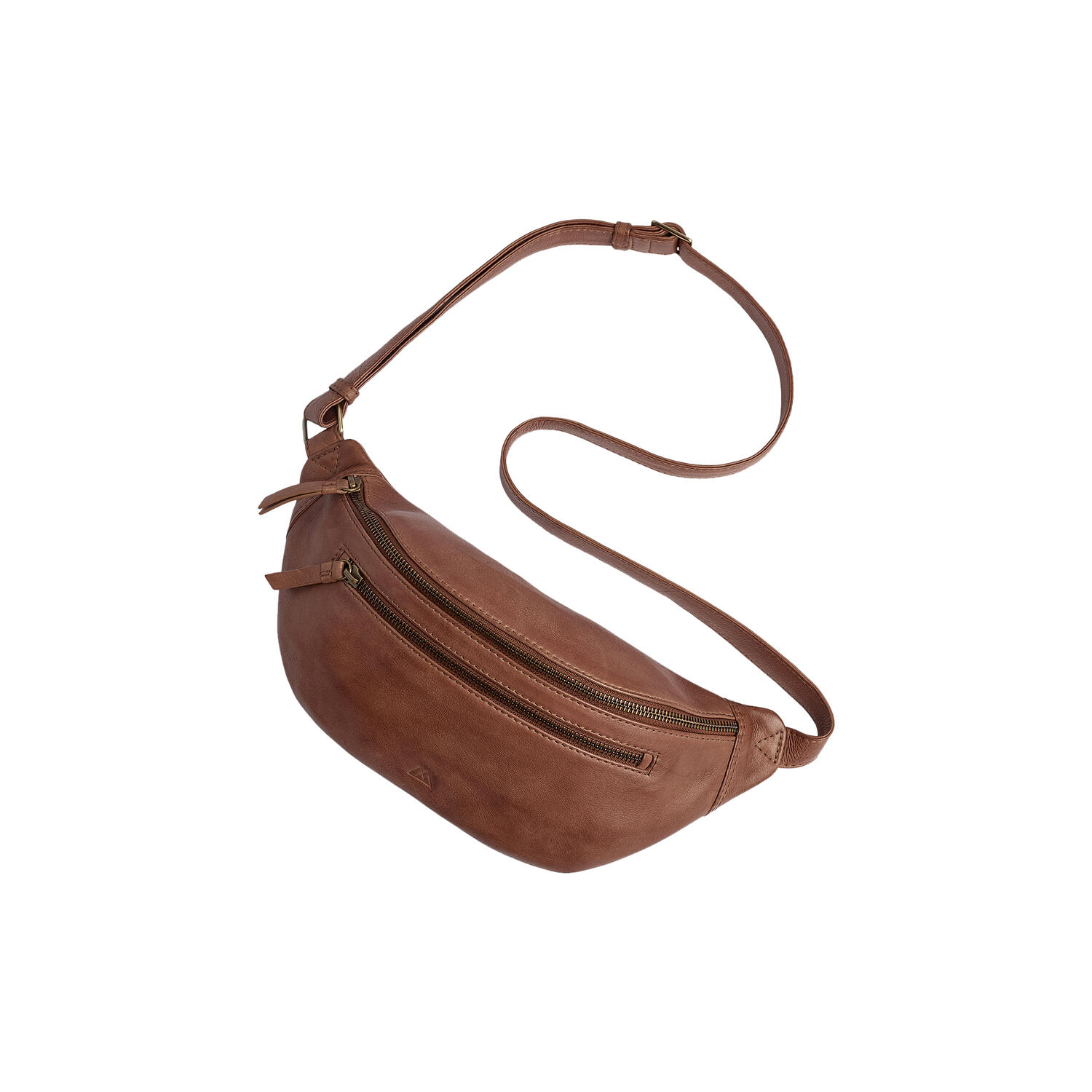 AiloMBG Bum Bag, Soft Vintage, cognac w/br. gold