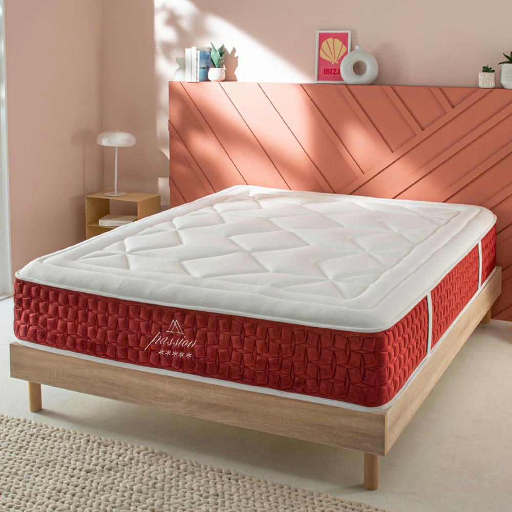 PASSION - Ensemble Aubertin Ressorts ensachés et sommier bois 160x200