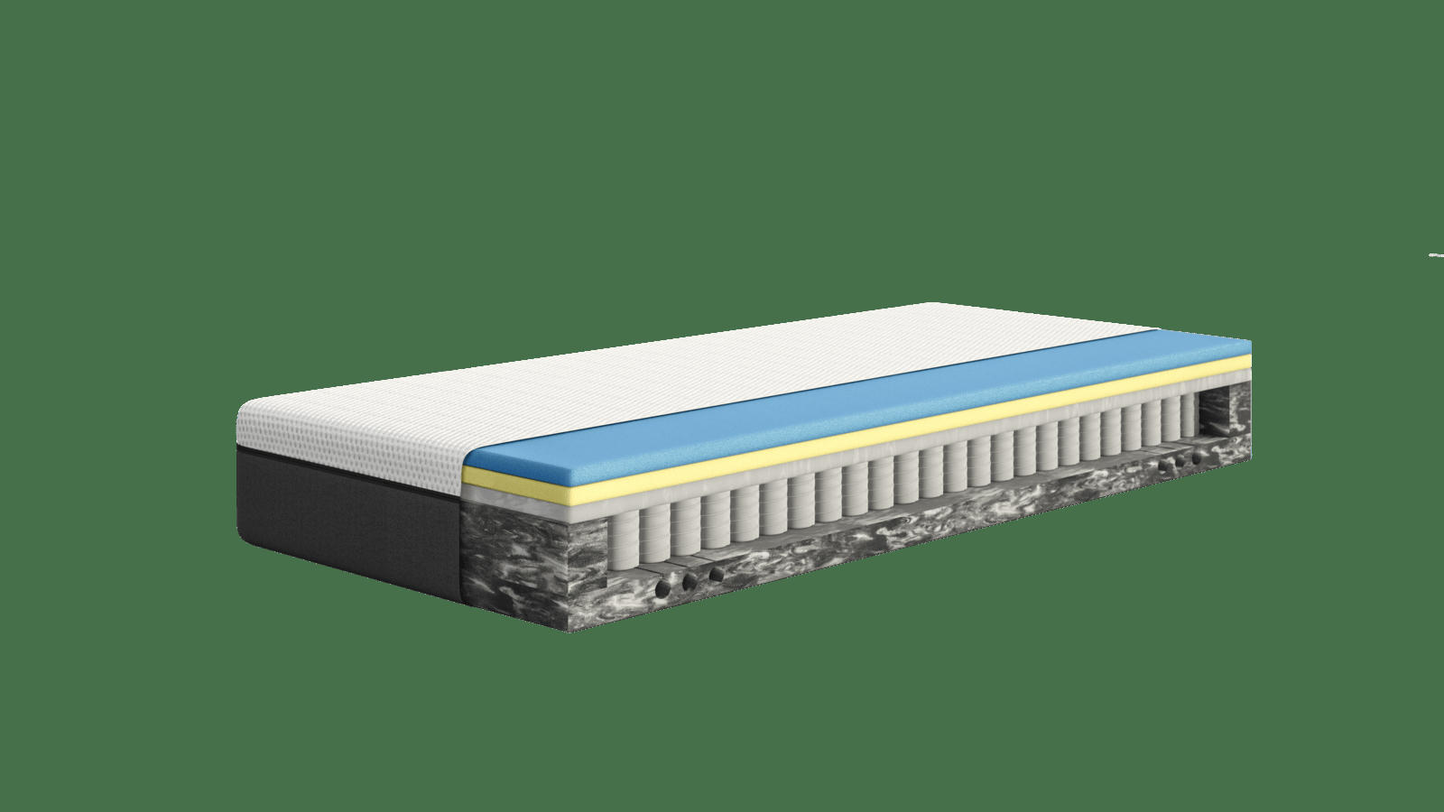 MATELAS HYBRIDE - Matelas Hybride 90x190 - ressorts ensachés et mémoire de forme