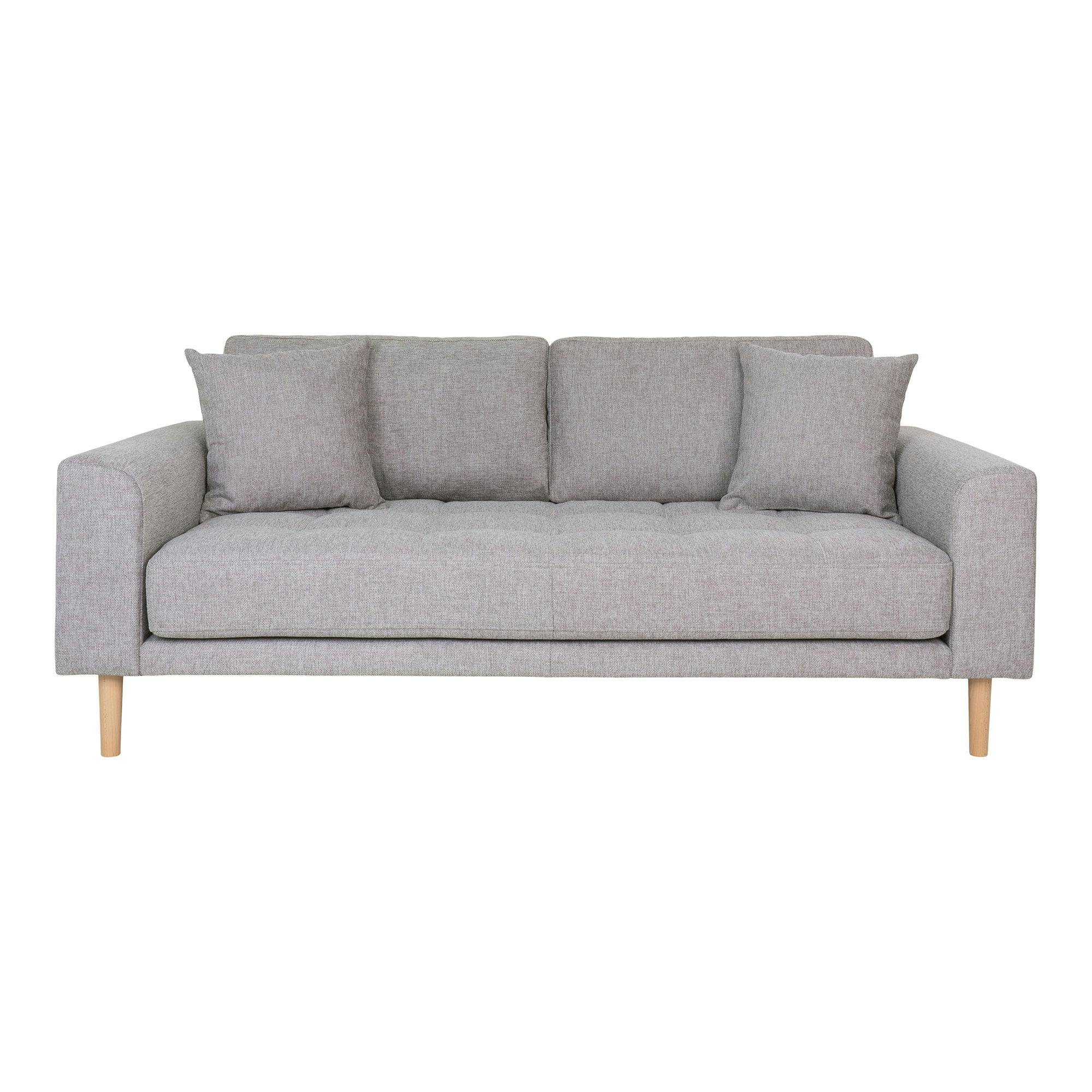 Canapé 2 places 1/2 gris clair 180 cm ROTTERDAM