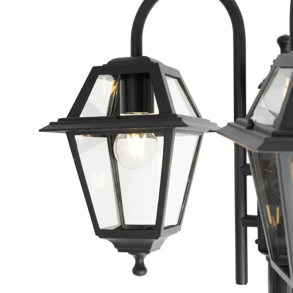 Qazqa wandlamp met bewegingssensor berta zwart e27