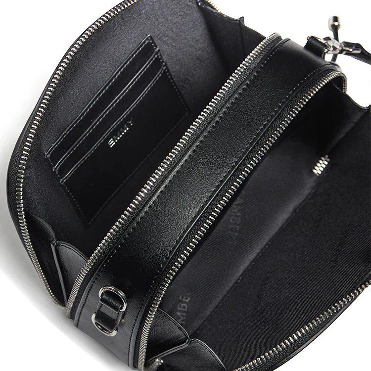 The Emmy - Black Vegan Leather Crossbody Bag
