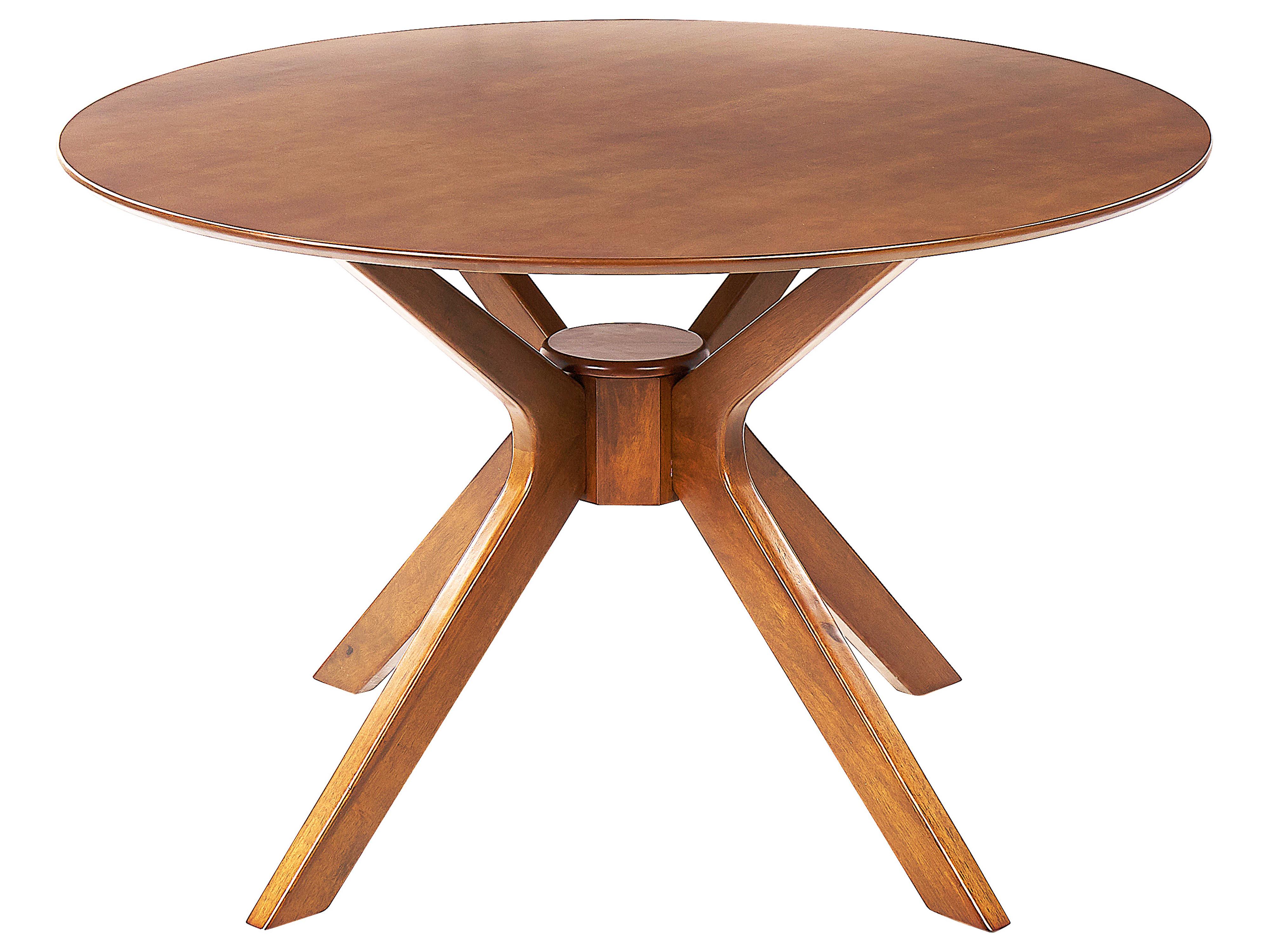 Extending Dining Table TYMIS Dark Oak 107/137 cm 107 cm