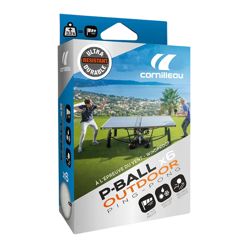 Tischtennis-Bälle 6er-Set P-Ball Outdoor