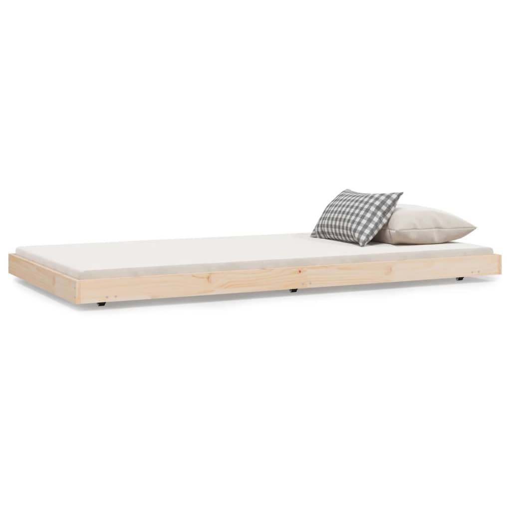 Rama łóżka bez materaca 100x200 cm lite drewno sosnowe