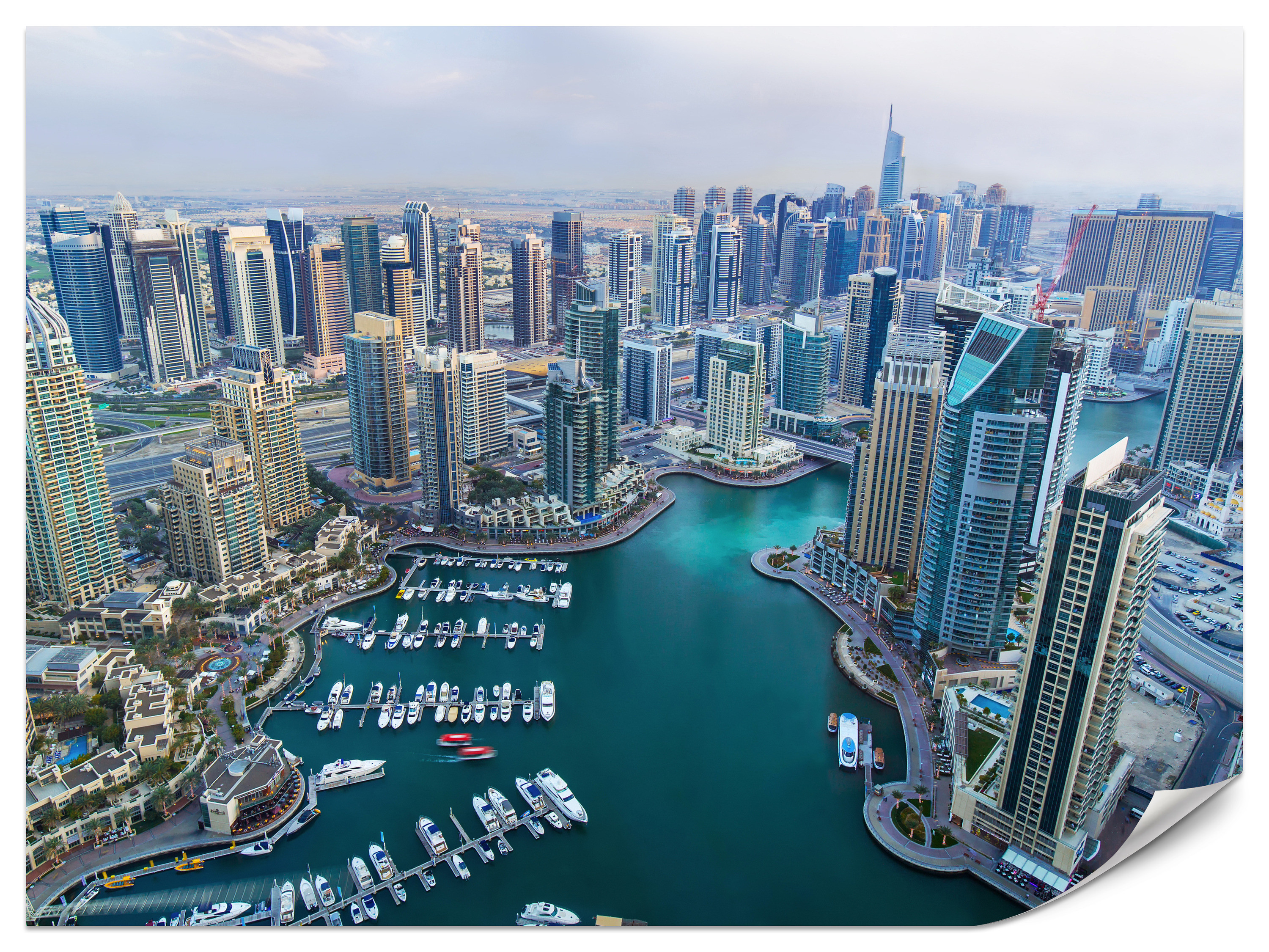 Fototapeta Dubaj z lotu ptaka 100x70cm