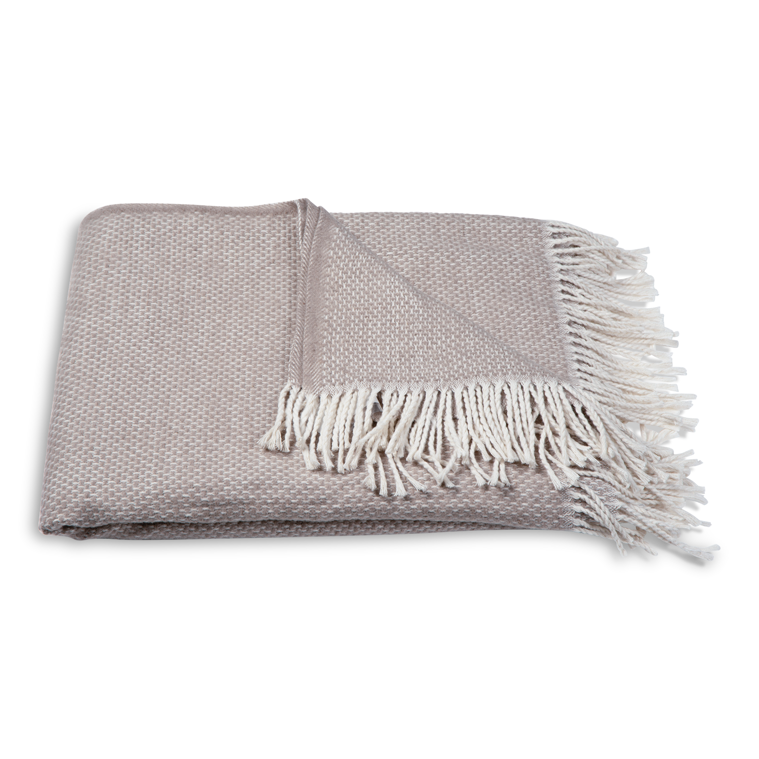 Atmooz Plaid Twilight – 150x200cm – Taupe – Katoenmix – Met Franjes