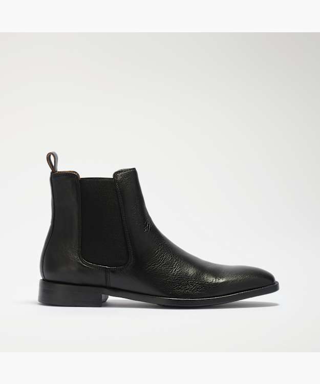 Matchin Black - Flexi Sole Leather Chelsea Boots