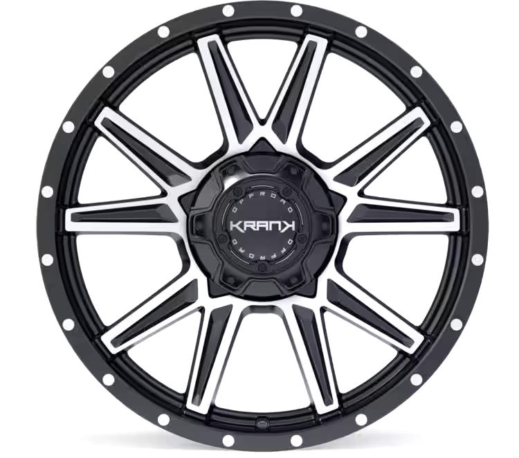 Krank Cylinder Alloy Wheel/Rim, Gloss Black Machined