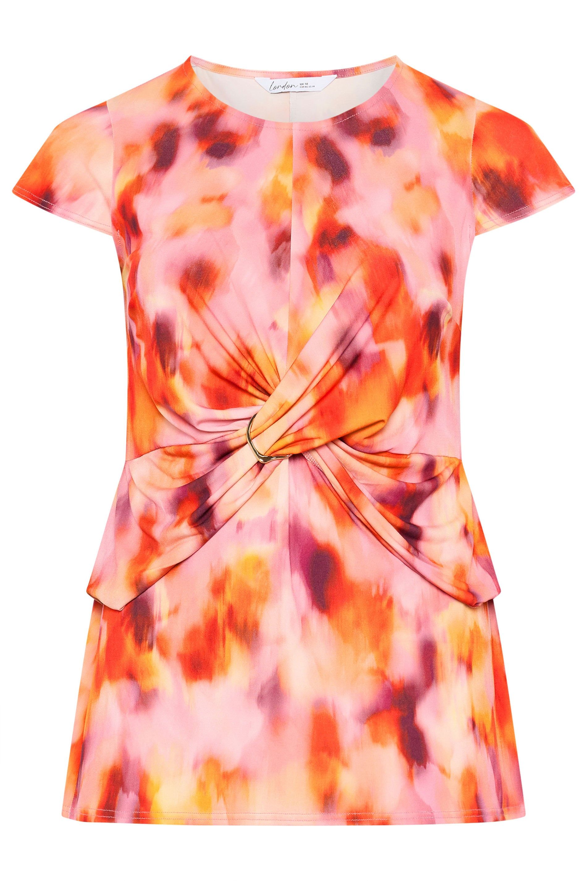 Yours Abstract Twist Buckle Top