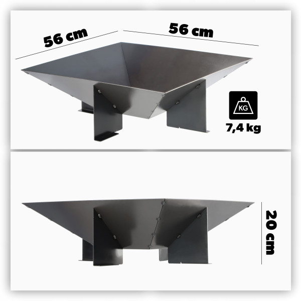 Palenisko Ogrodowe Na Ognisko Grill Stal Misa 56cm