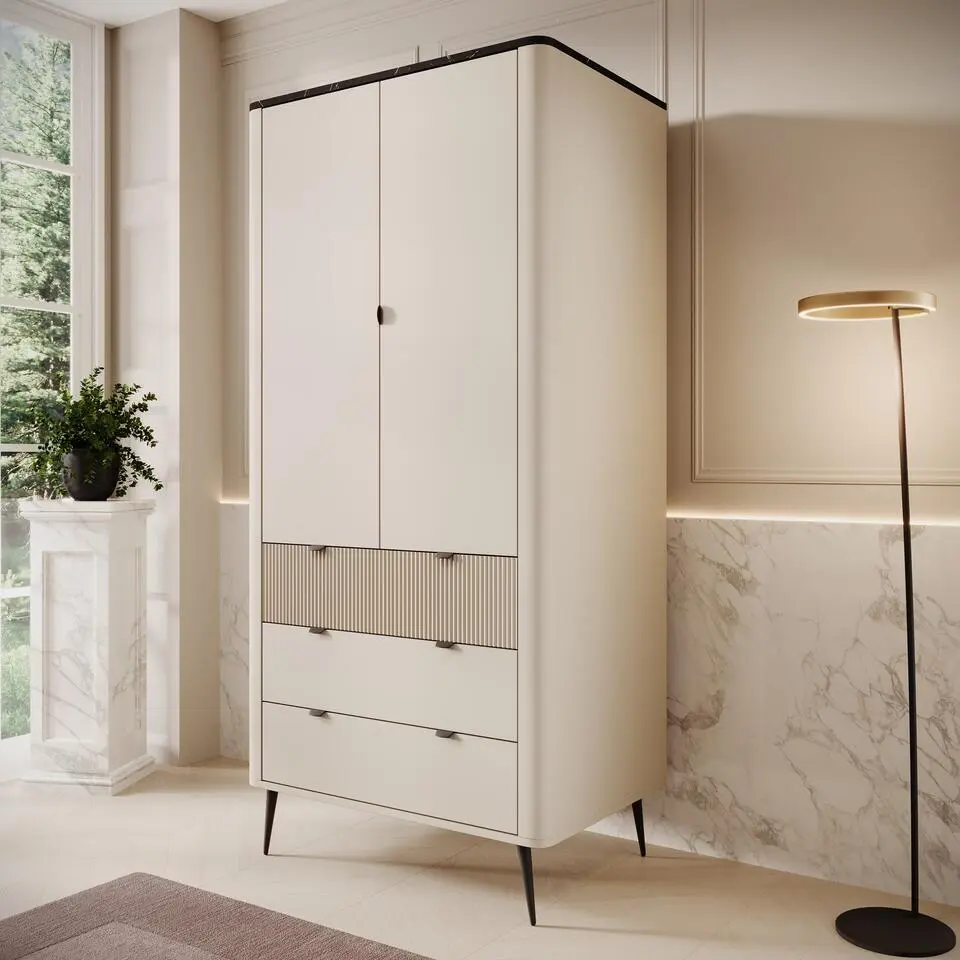 Meubella - Kledingkast Mace - Beige - 90 cm