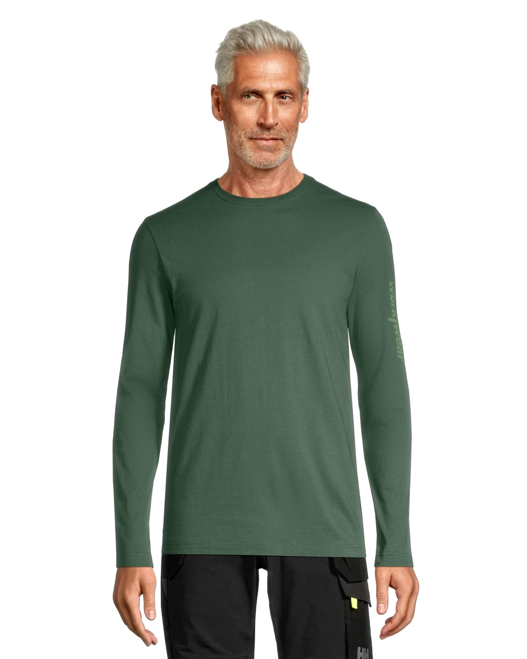 Helly Hansen Workwear Men's Sleeve Logo Cotton Long Sleeve T Shirt
