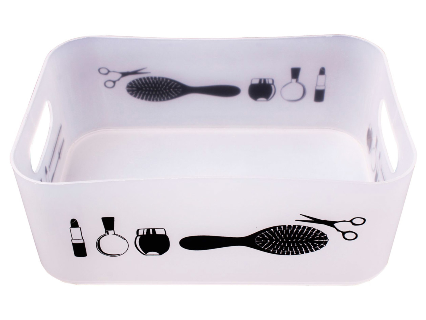 Organizer koszyk Makeup 8,5x15 cm biały