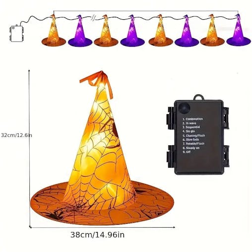 NNETM Witchy Illuminations: 8 Enchanted Hanging Hat Lights