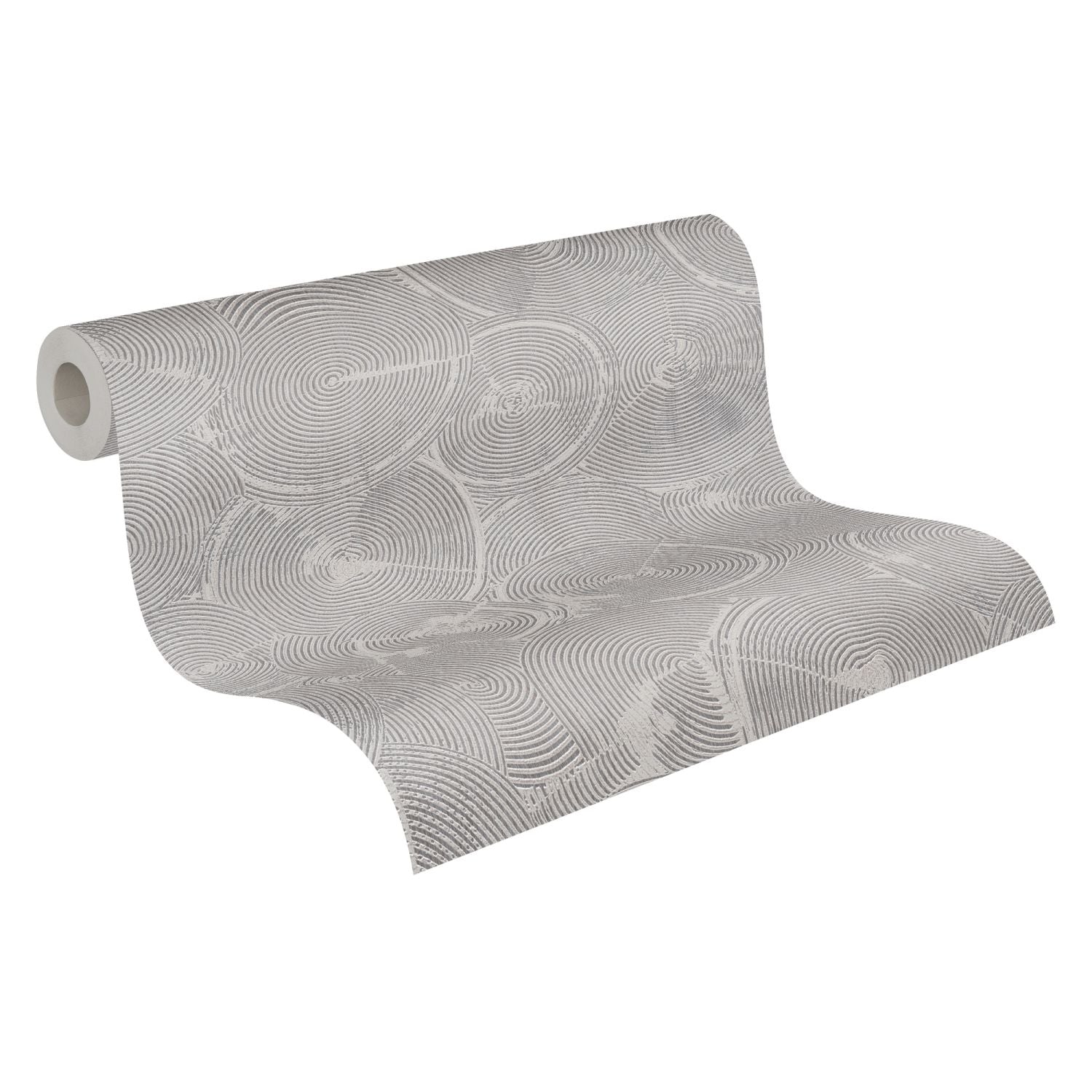 Livingwalls behang 3D-motief grijs en zilver - 53 cm x 10.05 m - AS-379002
