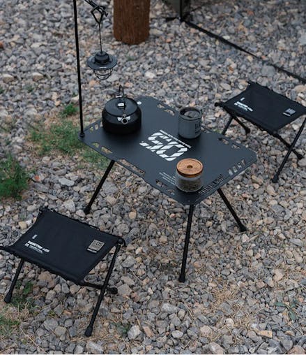 NNEOBA Ultra-Light Folding Storage Stool Camping Seat Black