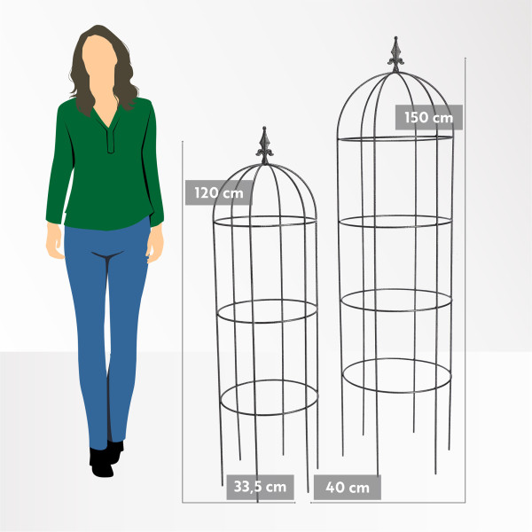 Obelisk Ogrodowy Metalowy Girlanda Na Kwiaty 120cm