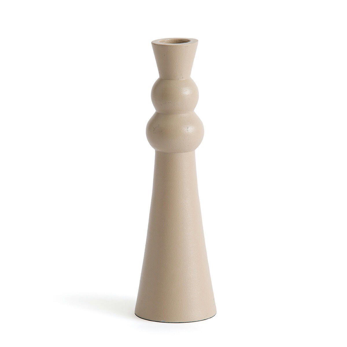 Bougeoir en aluminium H20 cm, Caspar