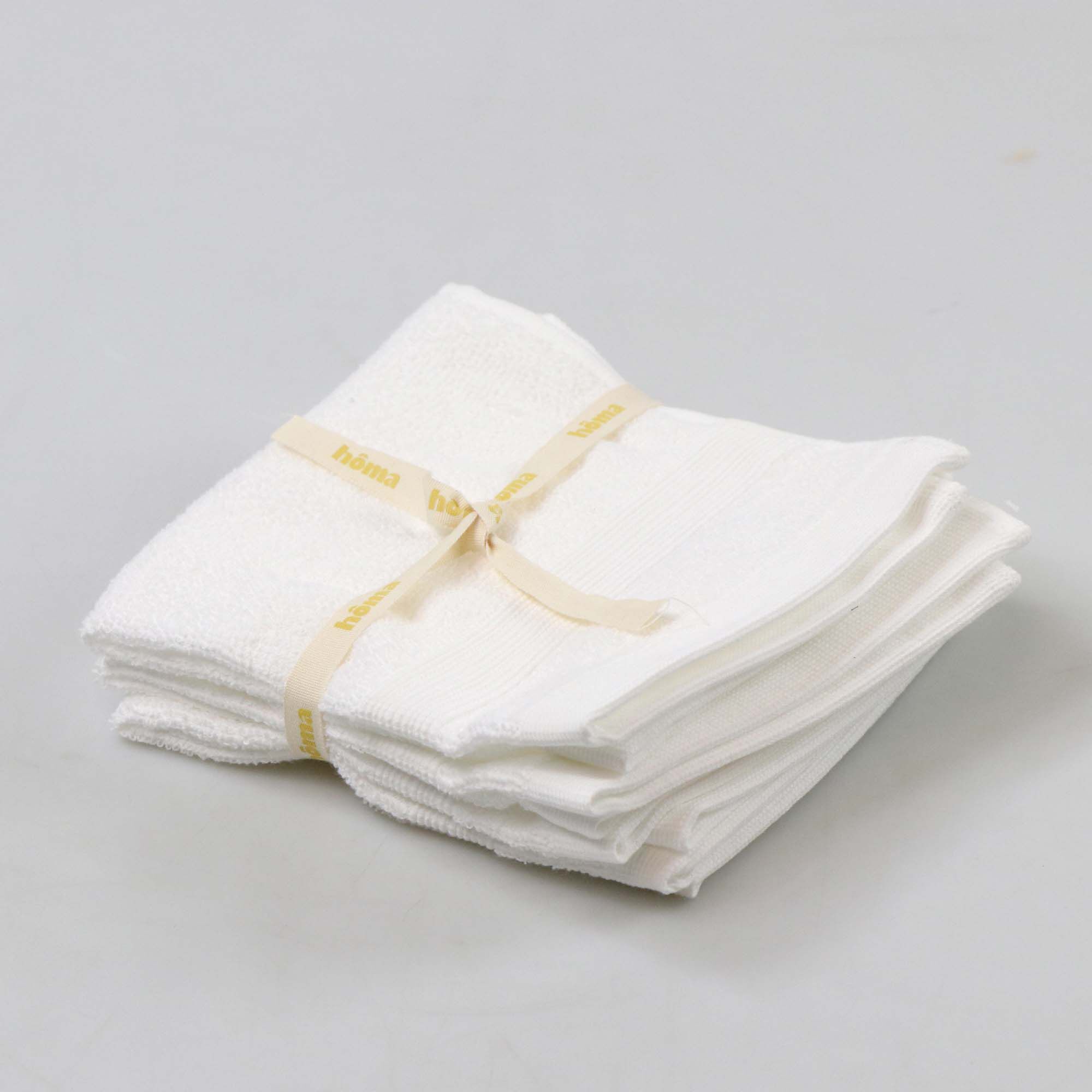 Conjunto de 4 toalhas mão FLOW branco