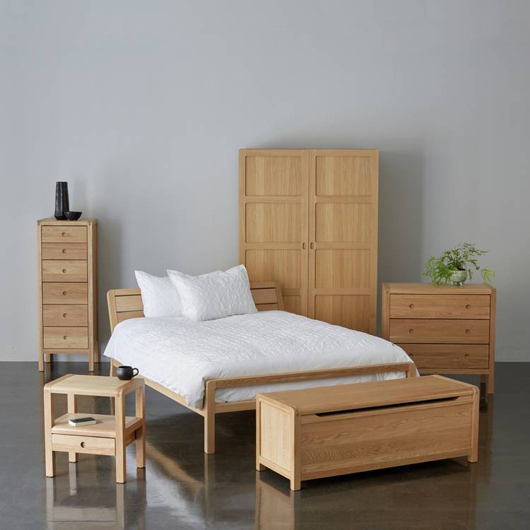 Habitat Radius Single Wooden Bed Frame - Oak