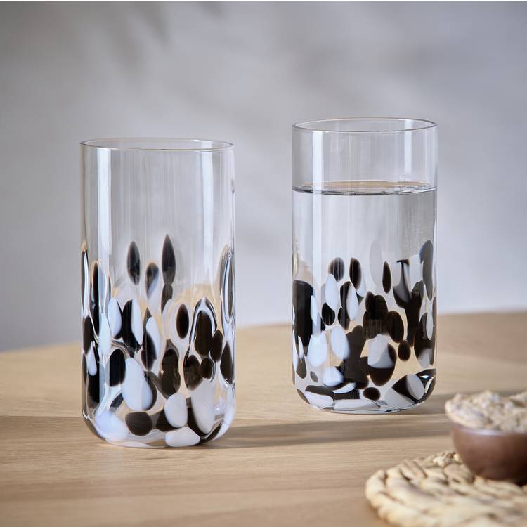 Habitat Confetti Set of 2 Hi Ball Glasses