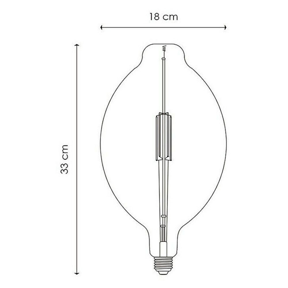LYSPÆRE HOME SWEET HOME OVAL KLARGLASS LED E27 4W