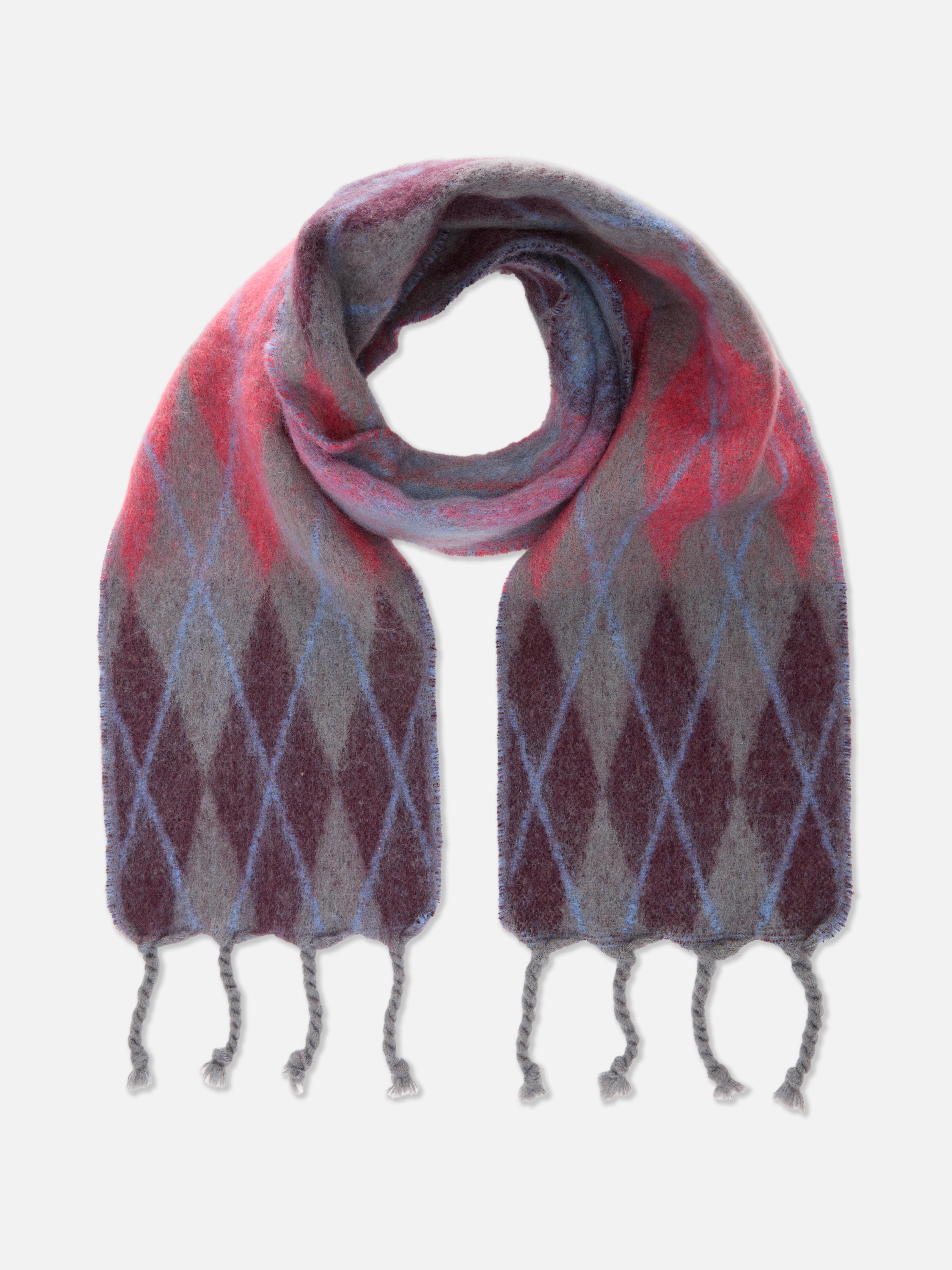 Rita Ora Argyle Tassel Scarf