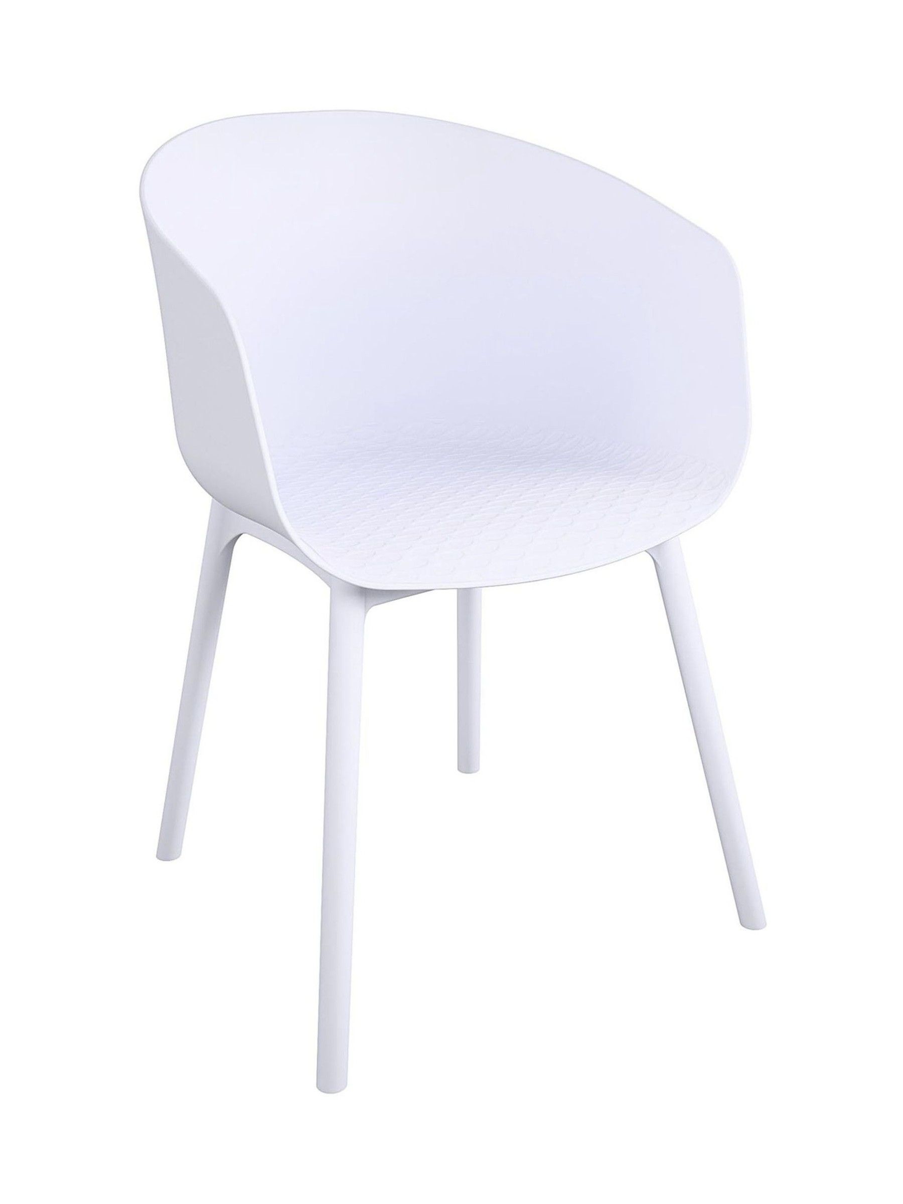 Novogratz White York 2 Pack Outdoor XL Garden Dining Chairs