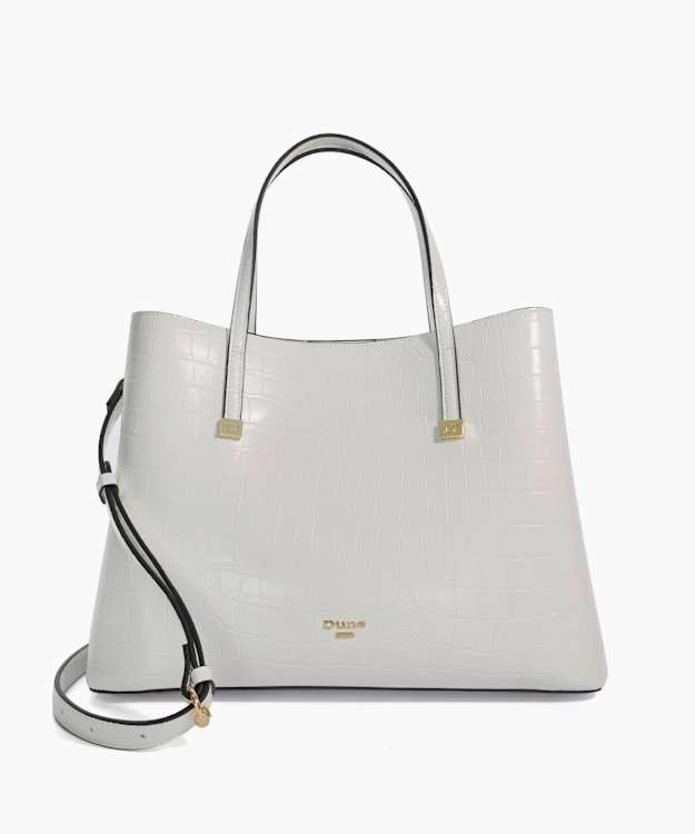 Dominant White - Double Grab Handle Tote Bag