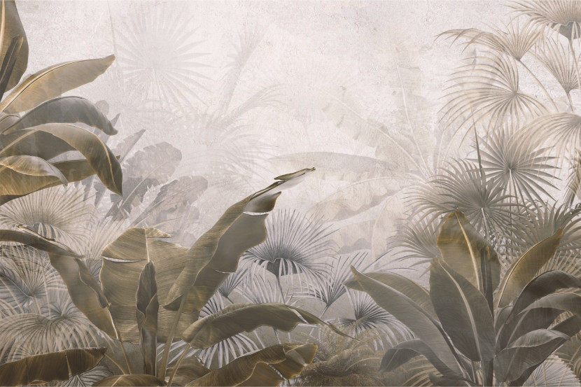 Fototapeta Tropikalne ROŚLINY Natura Retro 90x60cm