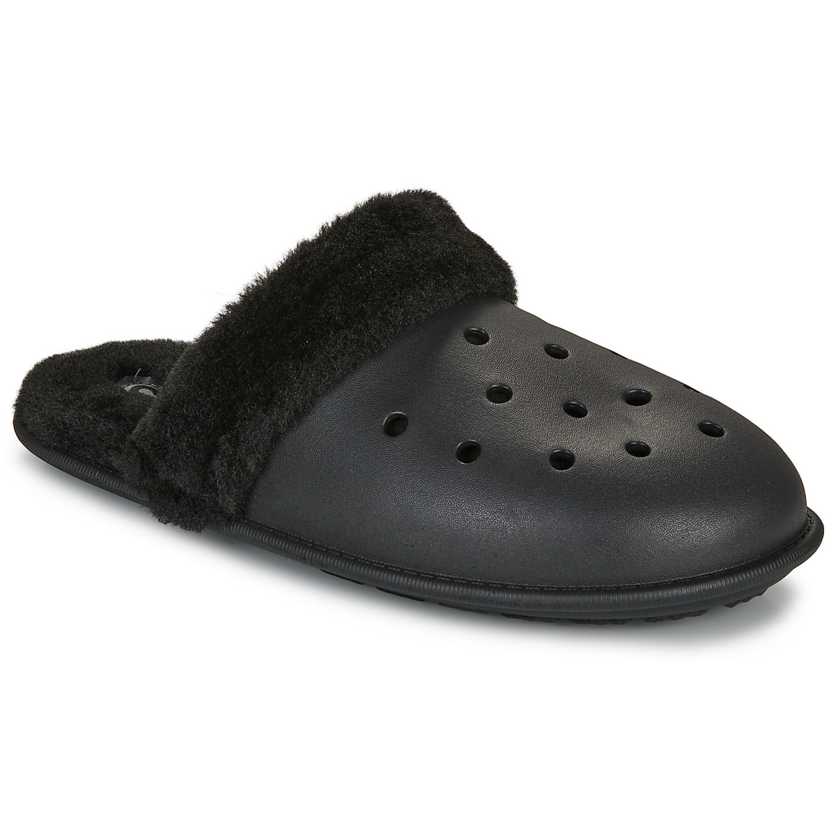 Crocs - Classic Fuzz Scuff - Black
