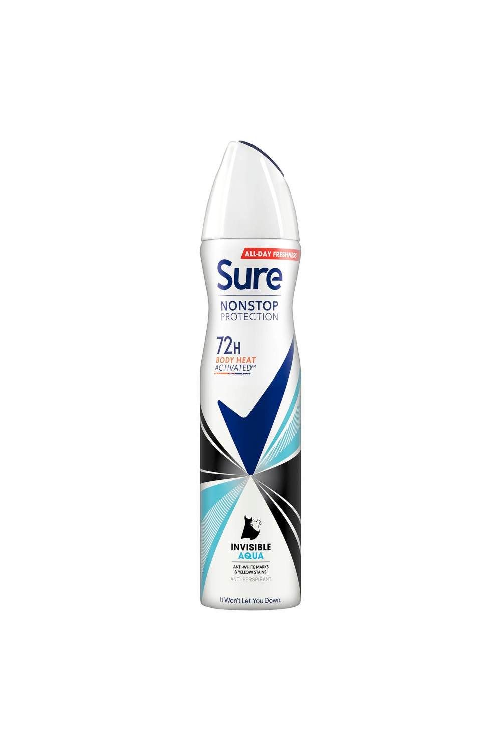 Sure Women 'Antiperspirant' 72H Protection Invisible Aqua Deo, 6x250ml