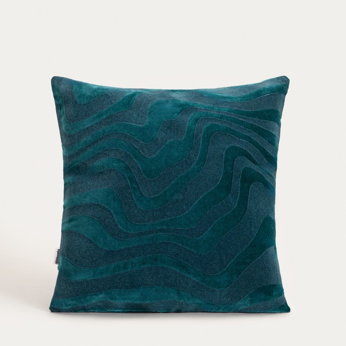 Poszewka DARIKA aksamitna ze strukturalnym wzorem zielona 45x45cm