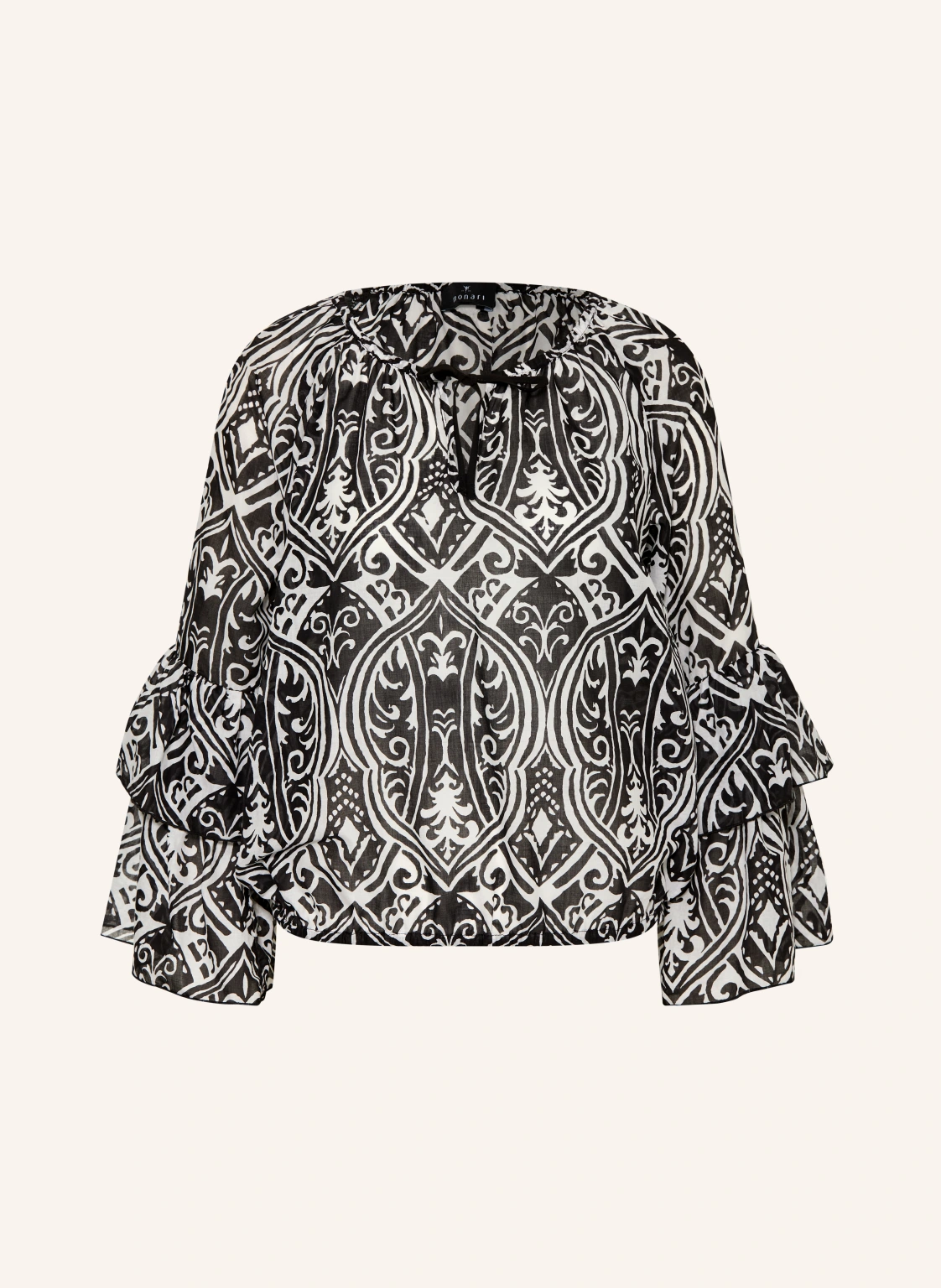 monari Blusenshirt mit 3/4-Arm und Rüschen