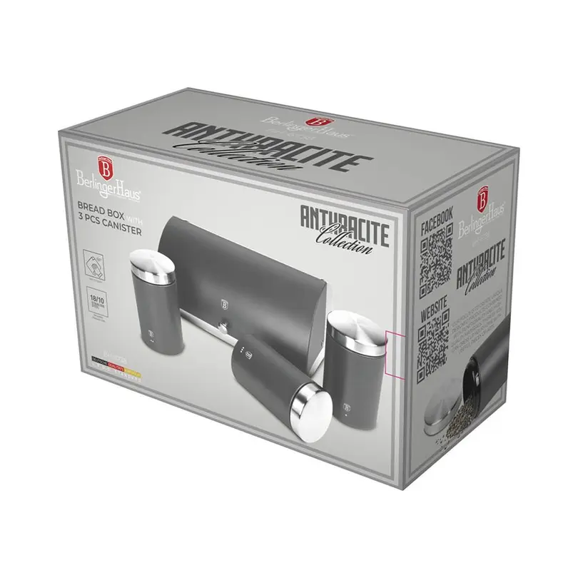Brotkasten 4-teilig Anthracite Collection