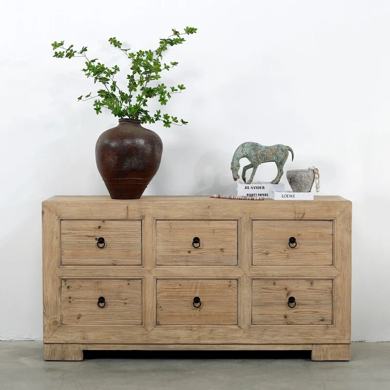 Capri Chest of Drawers Weathered Natural Pine 68x18x35H