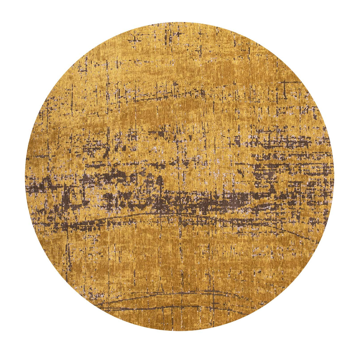 Ecorugs vloerkleed Liberty Gold - geel - 140x140cm