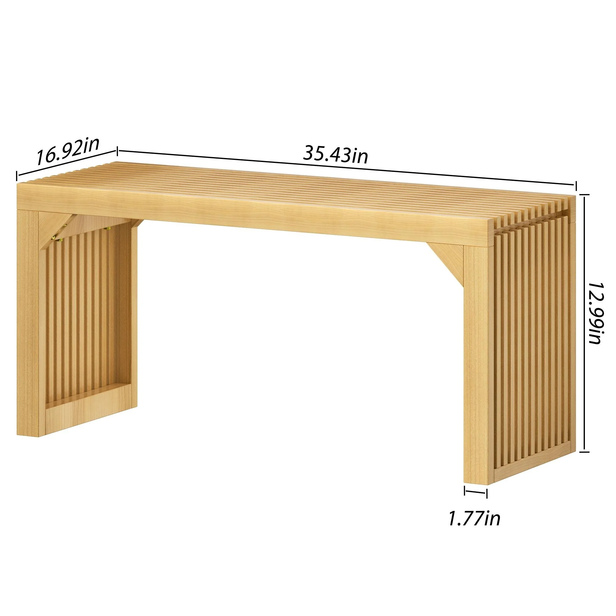 35 Solid Wood Bench Nature