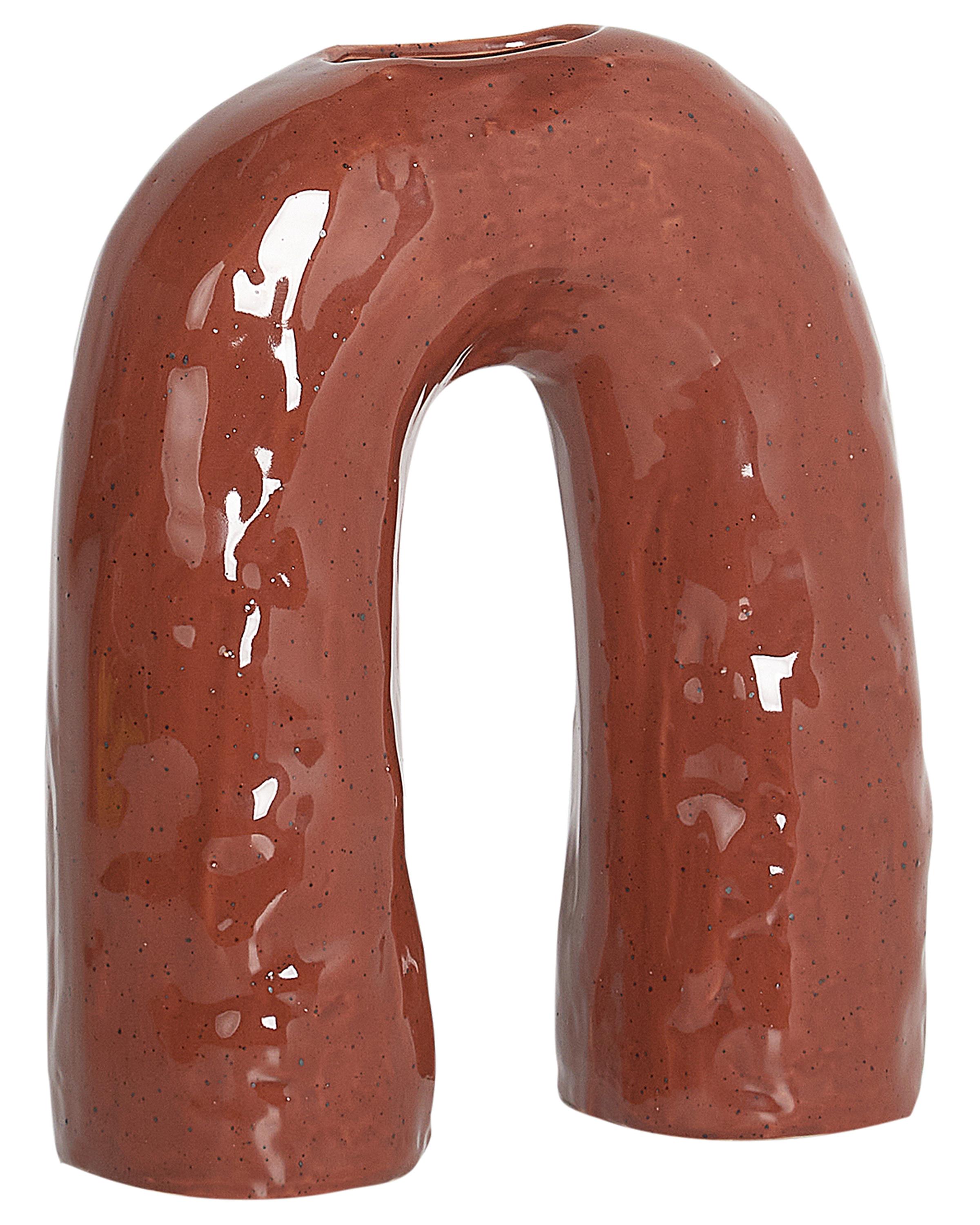 Flower Vase PERCH Stoneware 29 cm Brown