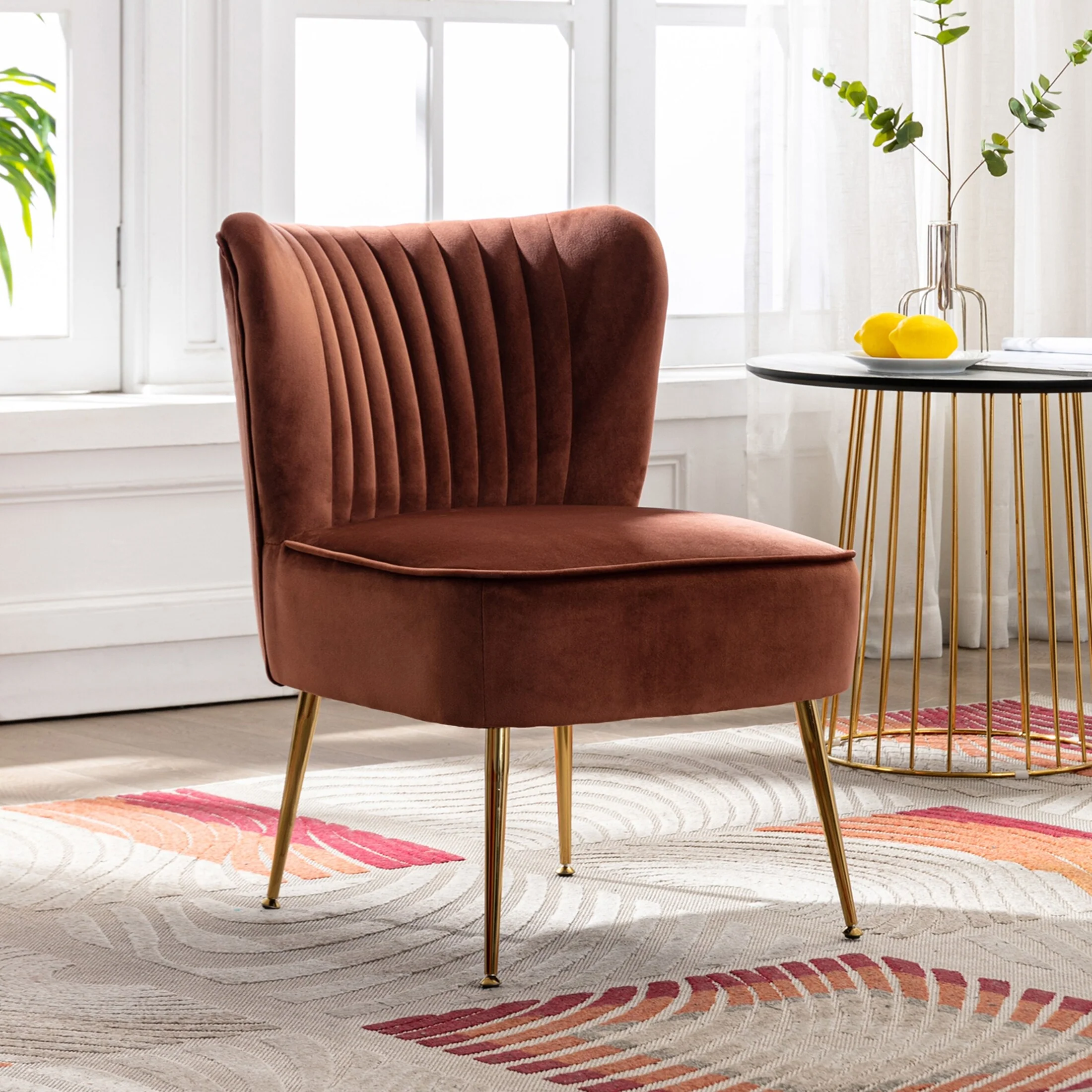 Haven Contemporary Velvet Upholstered Accent Chair