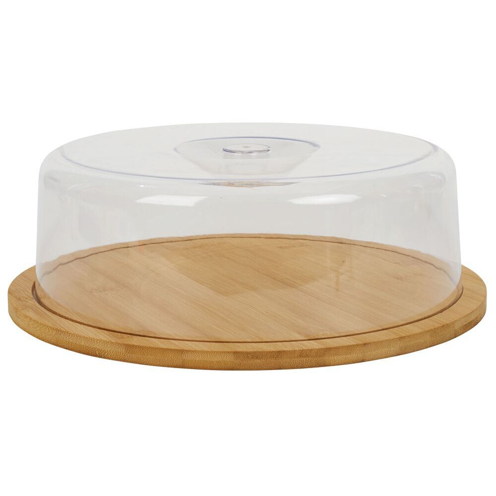 BoÎte à fromage bambou et plastique Ø28,5xH9cm