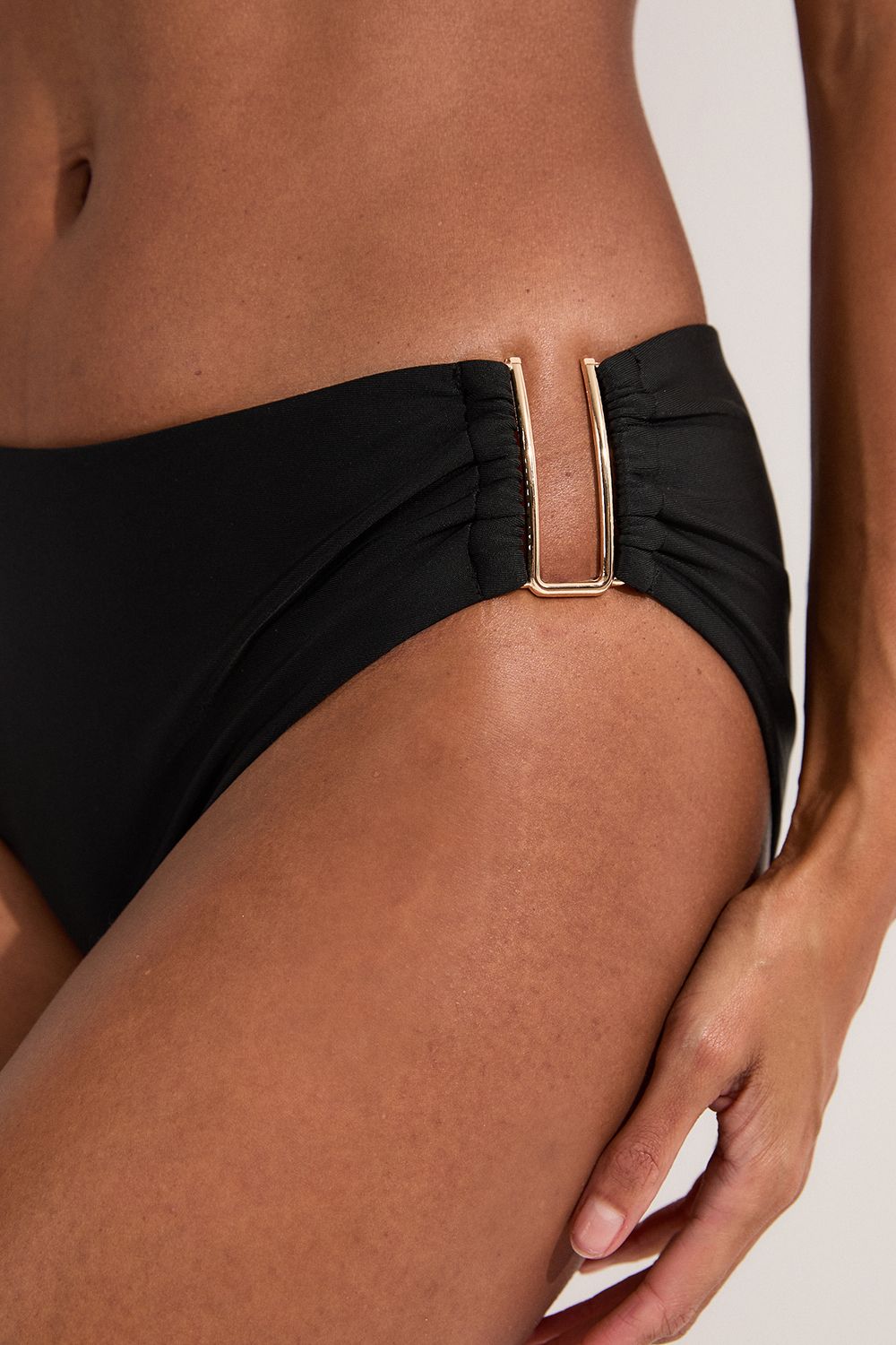KarenMillen Bikini Bottoms With Gold Trim