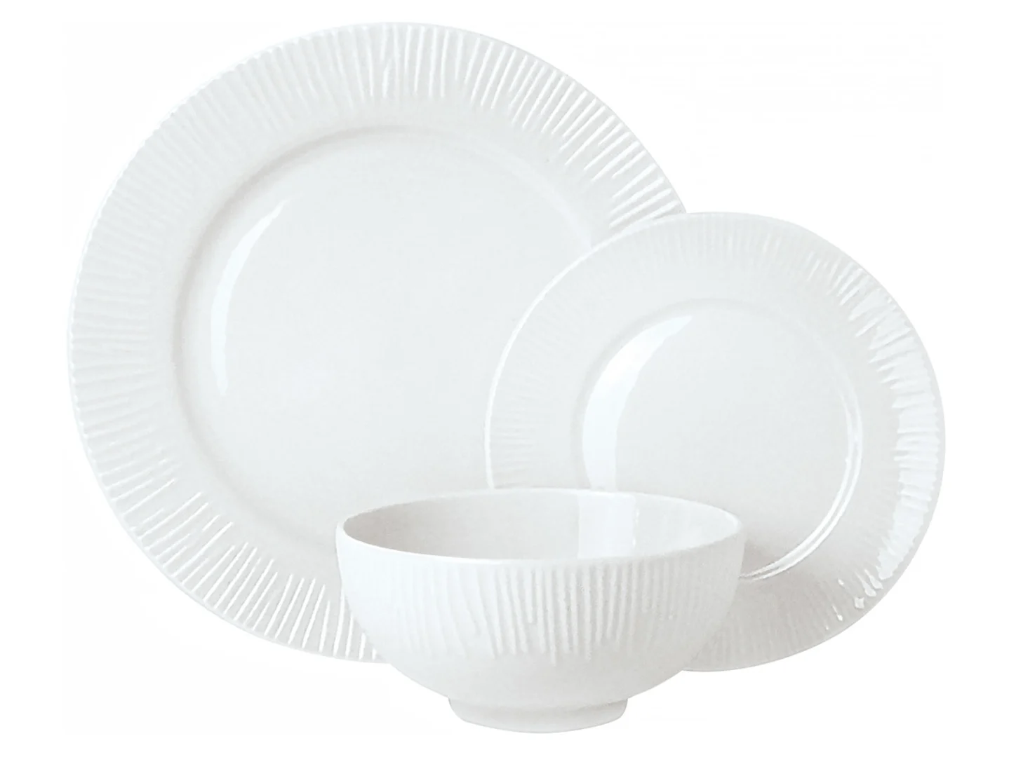 Komplet obiadowy porcelanowy Bianca 18 el.