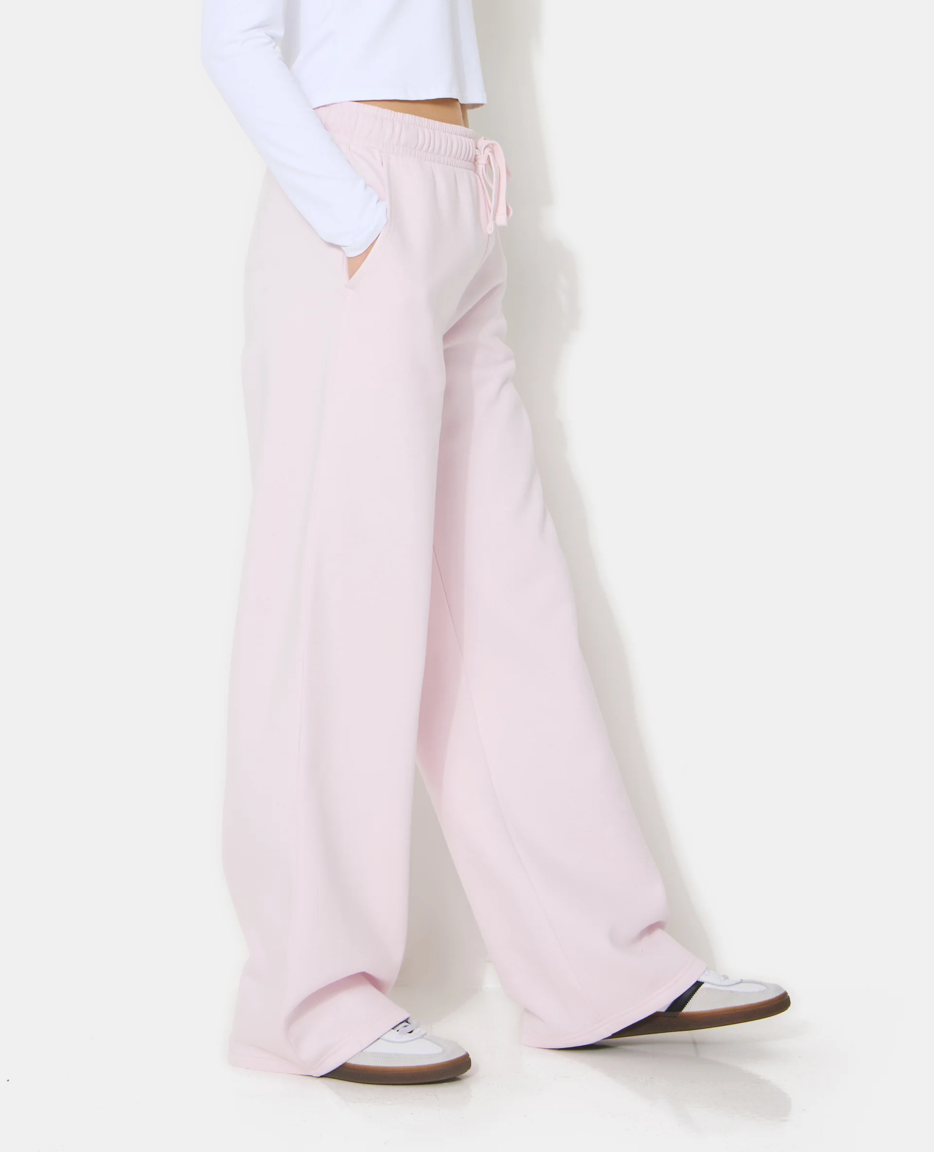 Pantalon de jogging bas droits en molleton